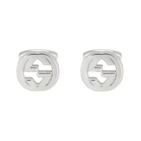 gemelli in argento gucci|Gemelli Gucci argento anticato a doppia GG .